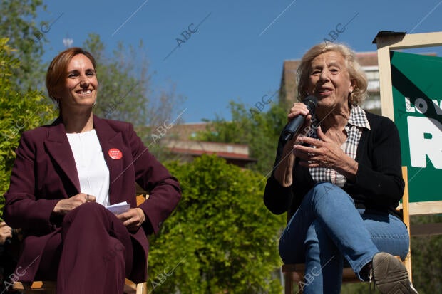 Acto electoral de Más Madrid con Mónica García, Rita Maestre y Manuela Carmena...