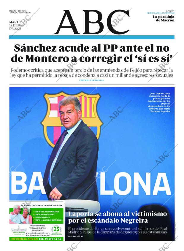 ABC MADRID 18-04-2023 página 1