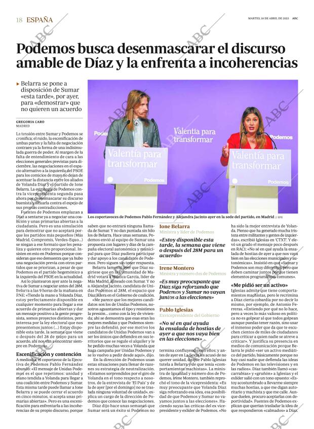 ABC MADRID 18-04-2023 página 18