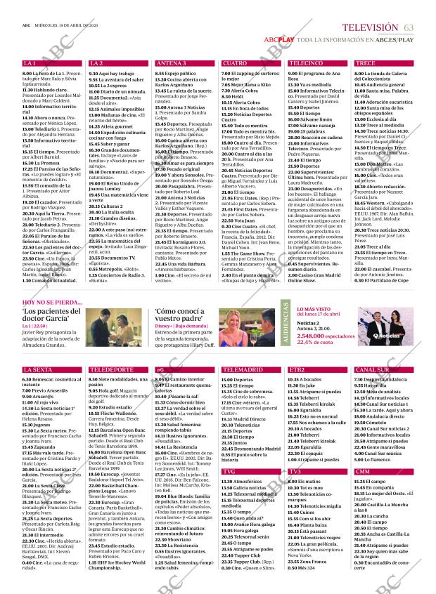 ABC MADRID 19-04-2023 página 63
