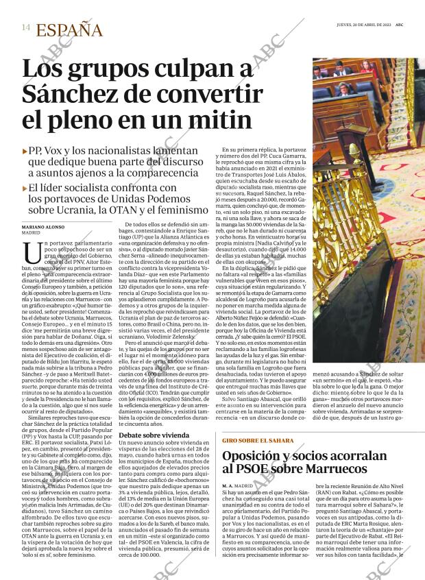 ABC MADRID 20-04-2023 página 14