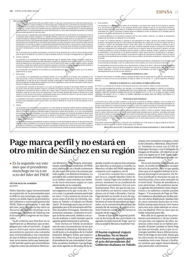 ABC MADRID 20-04-2023 página 21