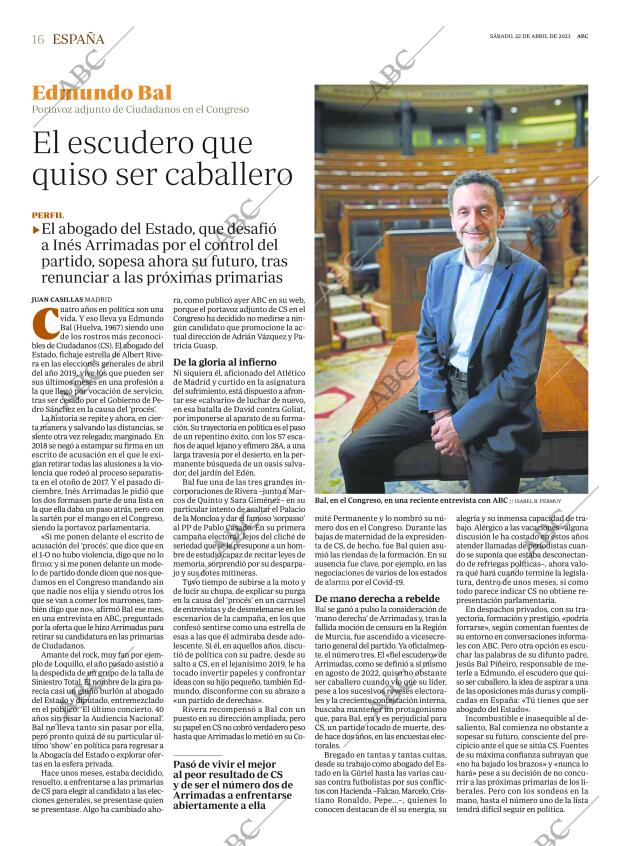 ABC MADRID 22-04-2023 página 16