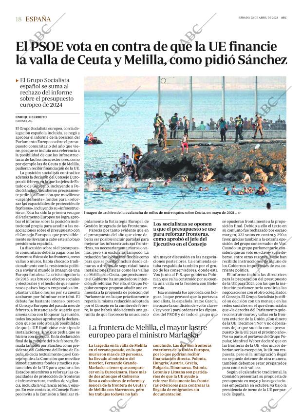 ABC MADRID 22-04-2023 página 18
