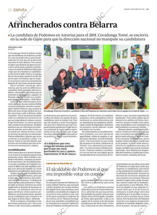 ABC MADRID 22-04-2023 página 22