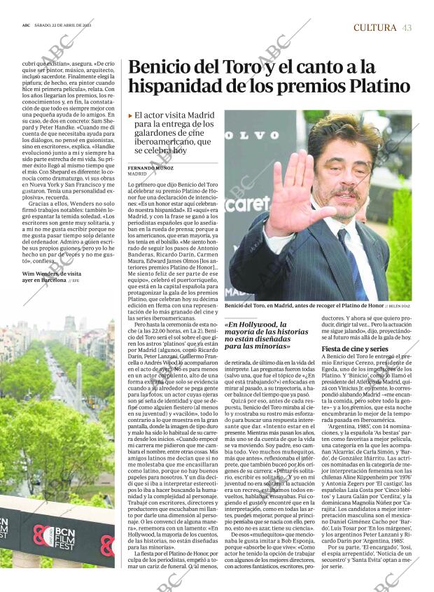 ABC MADRID 22-04-2023 página 43