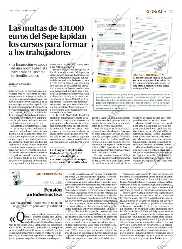 ABC MADRID 01-05-2023 página 27
