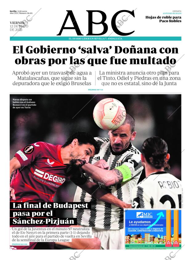 ABC SEVILLA 12-05-2023 página 1