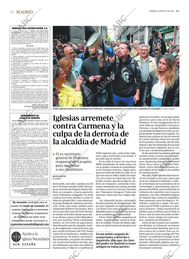 ABC MADRID 26-05-2023 página 58