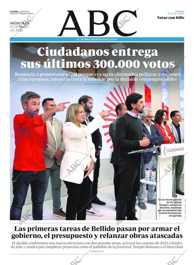 ABC CORDOBA 31-05-2023 página 1