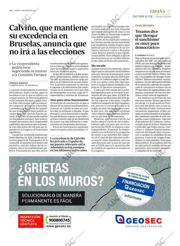 ABC MADRID 01-06-2023 página 17