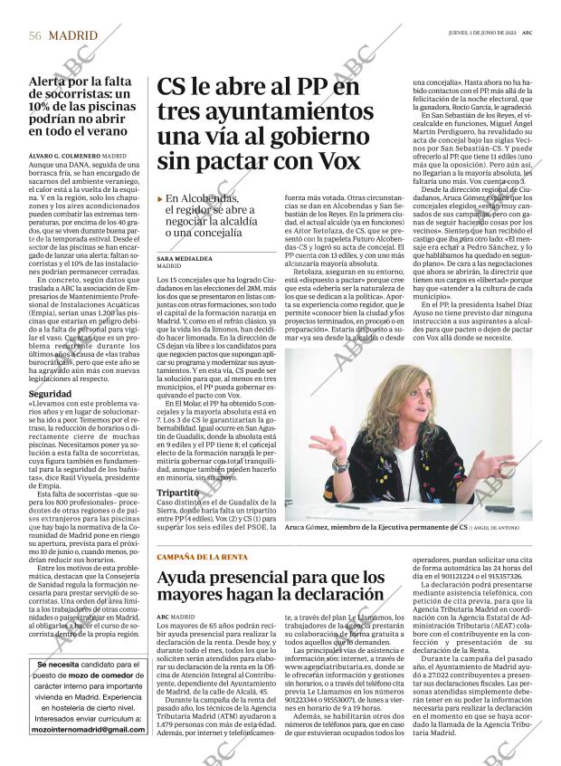 ABC MADRID 01-06-2023 página 56