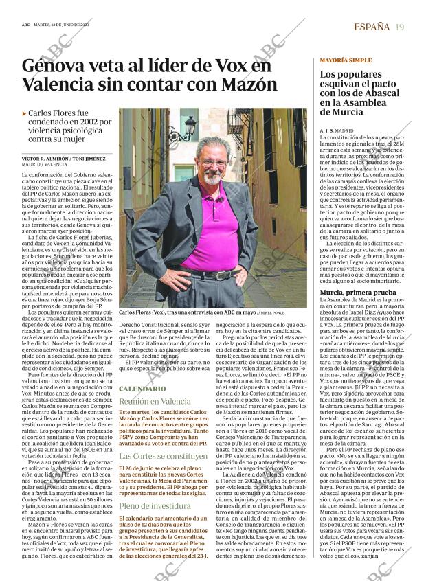 ABC MADRID 13-06-2023 página 19