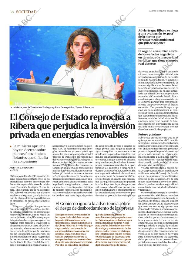 ABC MADRID 13-06-2023 página 38