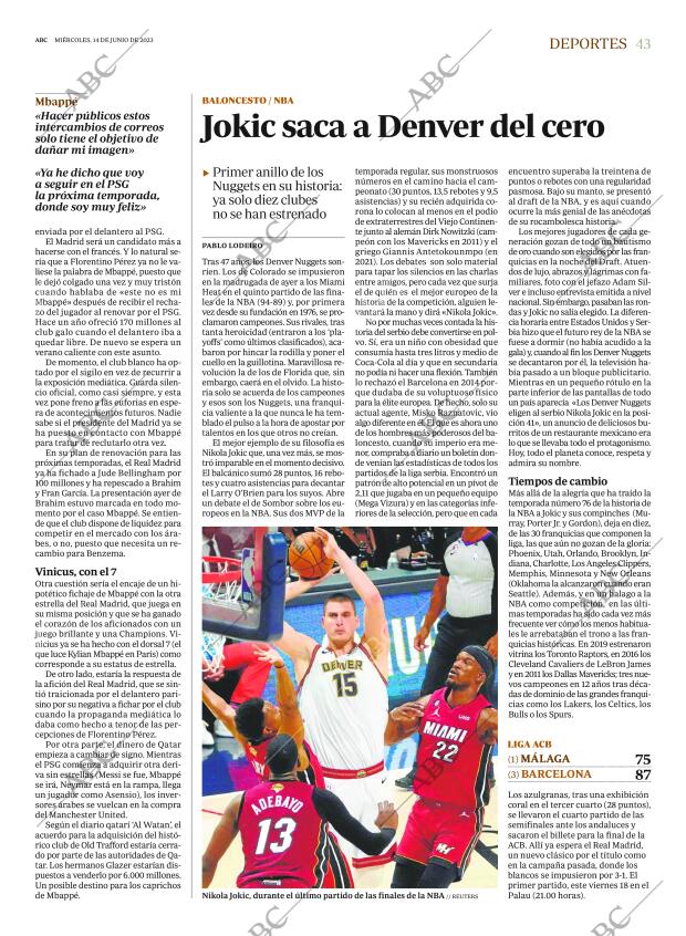 ABC MADRID 14-06-2023 página 43