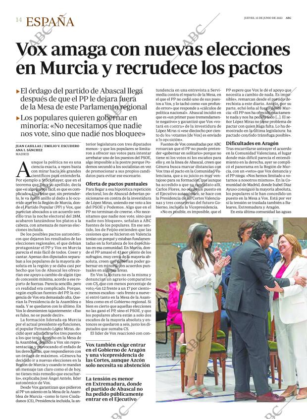 ABC MADRID 15-06-2023 página 14