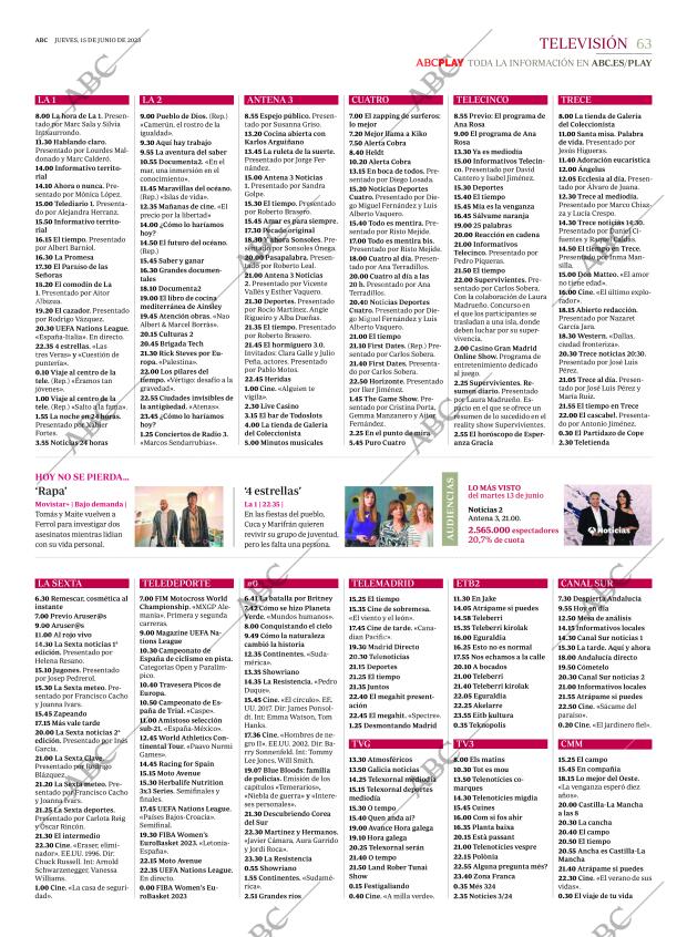 ABC MADRID 15-06-2023 página 63