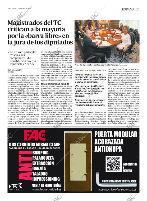ABC MADRID 17-06-2023 página 23