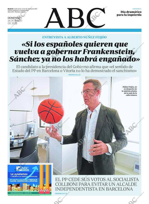 ABC MADRID 18-06-2023 página 1
