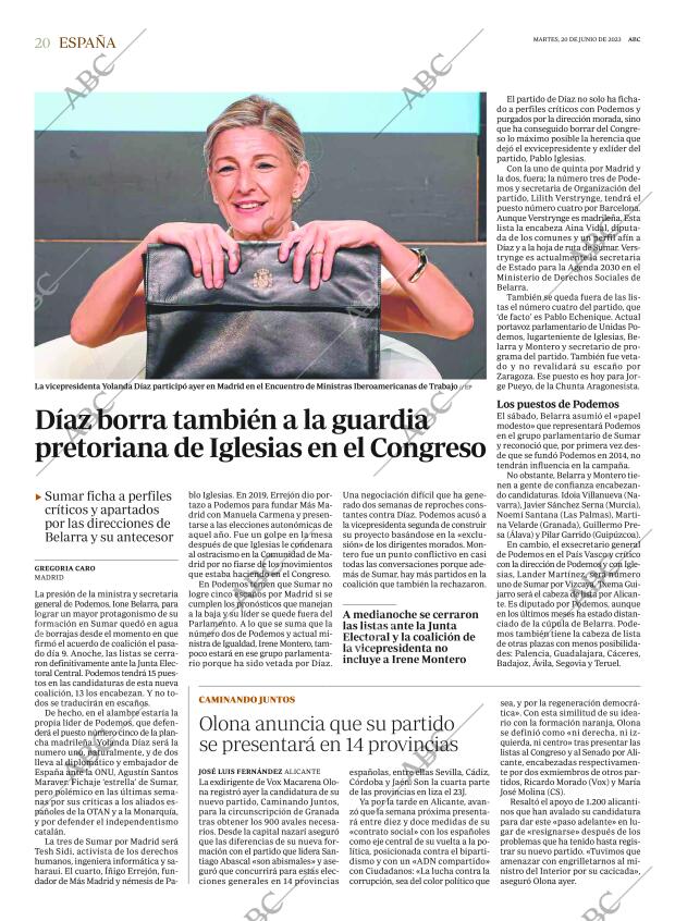 ABC MADRID 20-06-2023 página 20