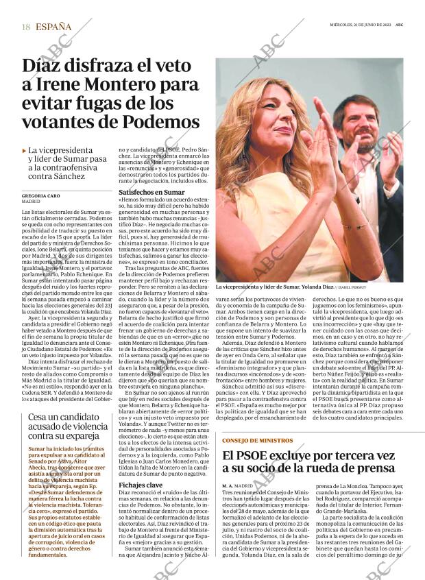 ABC MADRID 21-06-2023 página 18