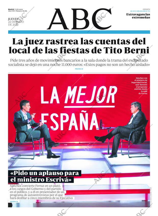ABC MADRID 22-06-2023 página 1