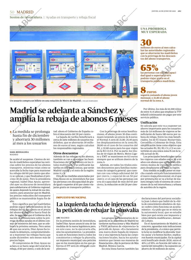 ABC MADRID 22-06-2023 página 50