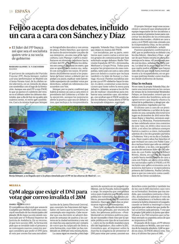 ABC MADRID 23-06-2023 página 18