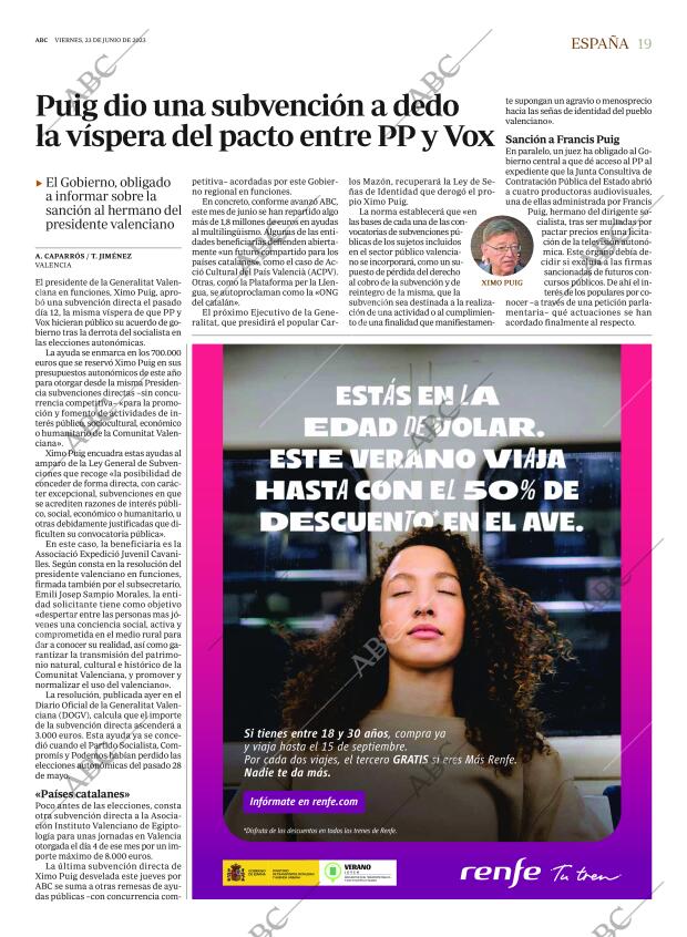 ABC MADRID 23-06-2023 página 19