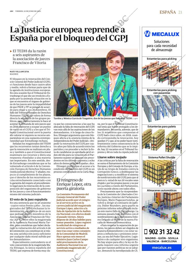 ABC MADRID 23-06-2023 página 21