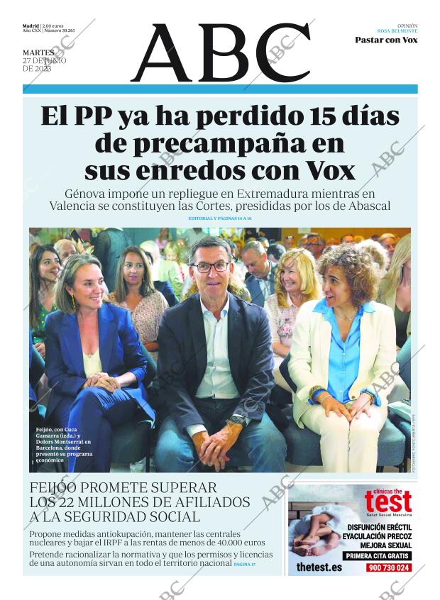 ABC MADRID 27-06-2023 página 1