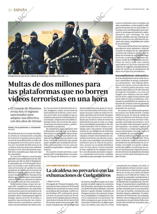 ABC MADRID 27-06-2023 página 20