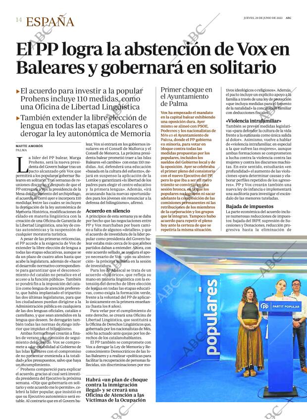 ABC MADRID 29-06-2023 página 14