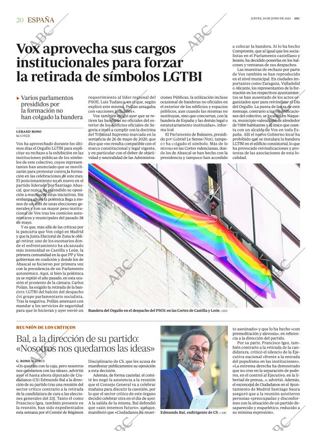 ABC MADRID 29-06-2023 página 20