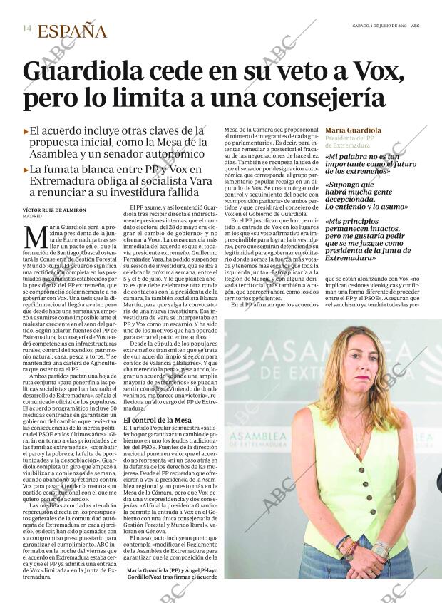 ABC MADRID 01-07-2023 página 14