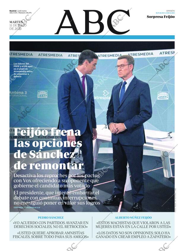 ABC MADRID 11-07-2023 página 1