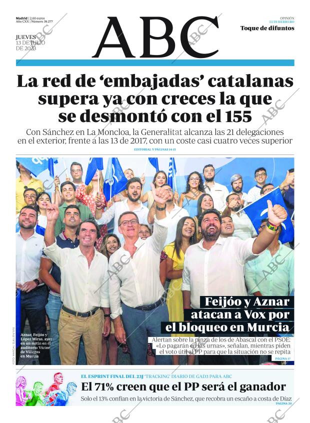 ABC MADRID 13-07-2023 página 1