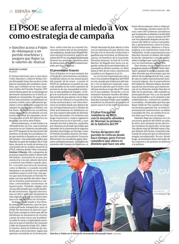 ABC MADRID 13-07-2023 página 16