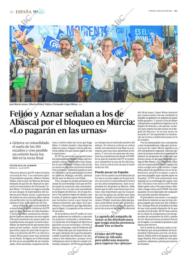 ABC MADRID 13-07-2023 página 18