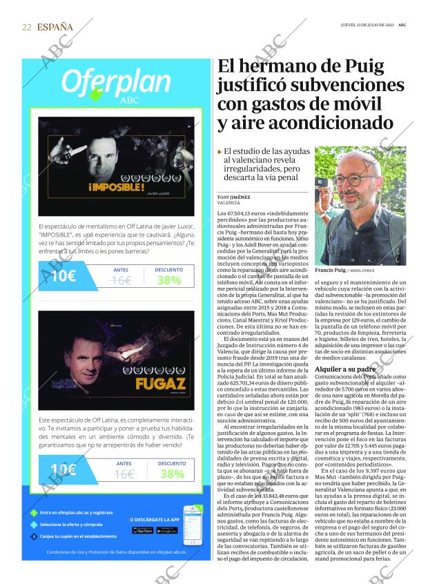 ABC MADRID 13-07-2023 página 22