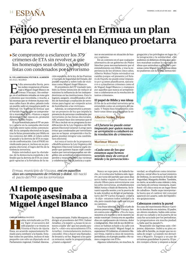 ABC MADRID 14-07-2023 página 14