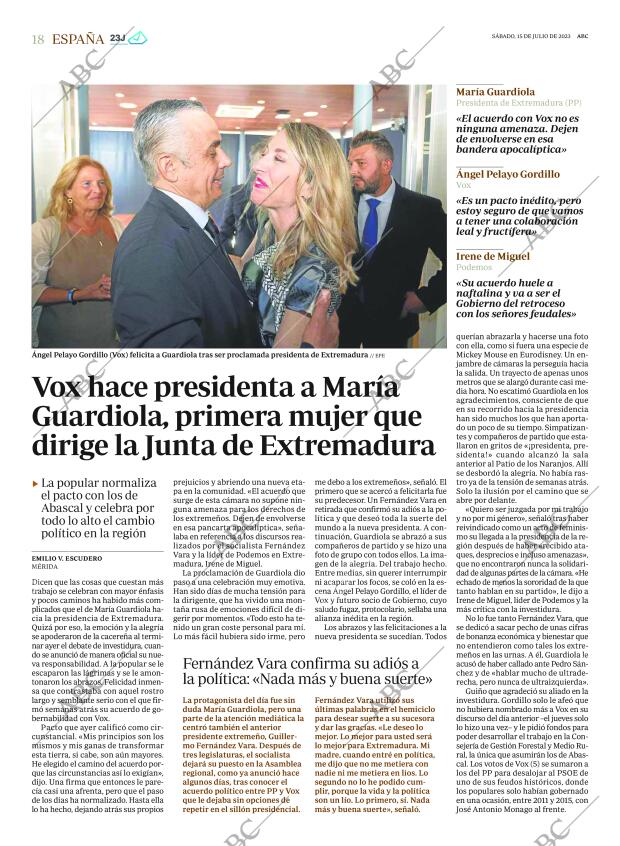 ABC MADRID 15-07-2023 página 18