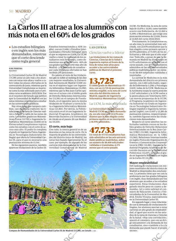 ABC MADRID 15-07-2023 página 50