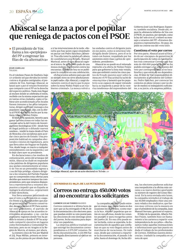 ABC MADRID 18-07-2023 página 20