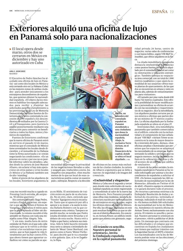 ABC MADRID 19-07-2023 página 19