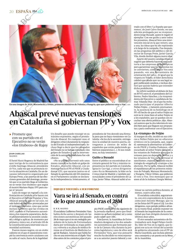 ABC MADRID 19-07-2023 página 20