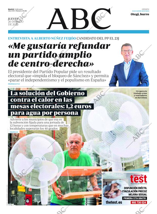 ABC MADRID 20-07-2023 página 1