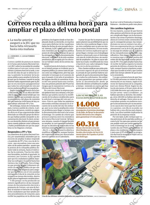 ABC MADRID 21-07-2023 página 21