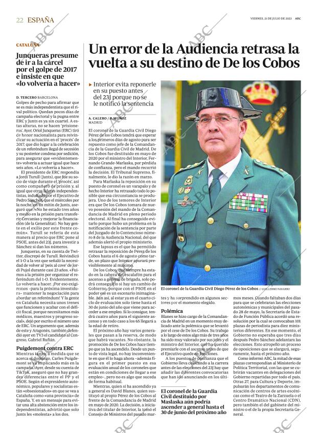 ABC MADRID 21-07-2023 página 22
