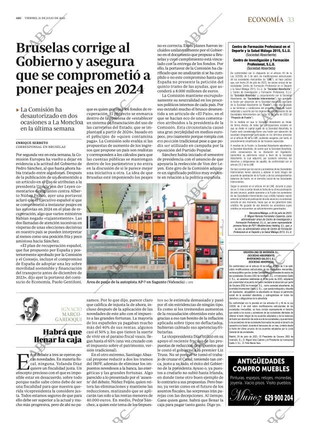 ABC MADRID 21-07-2023 página 33